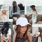 Womens Baseball Cap With Hair Extension Cotton Solid Washed Adjustable Dad Hat For Daily Wear Trave