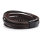 Men Jewelry Black Braided Leather Bracelet MultiLayer Stainless Steel Wristband Punk Fashion Handma 2