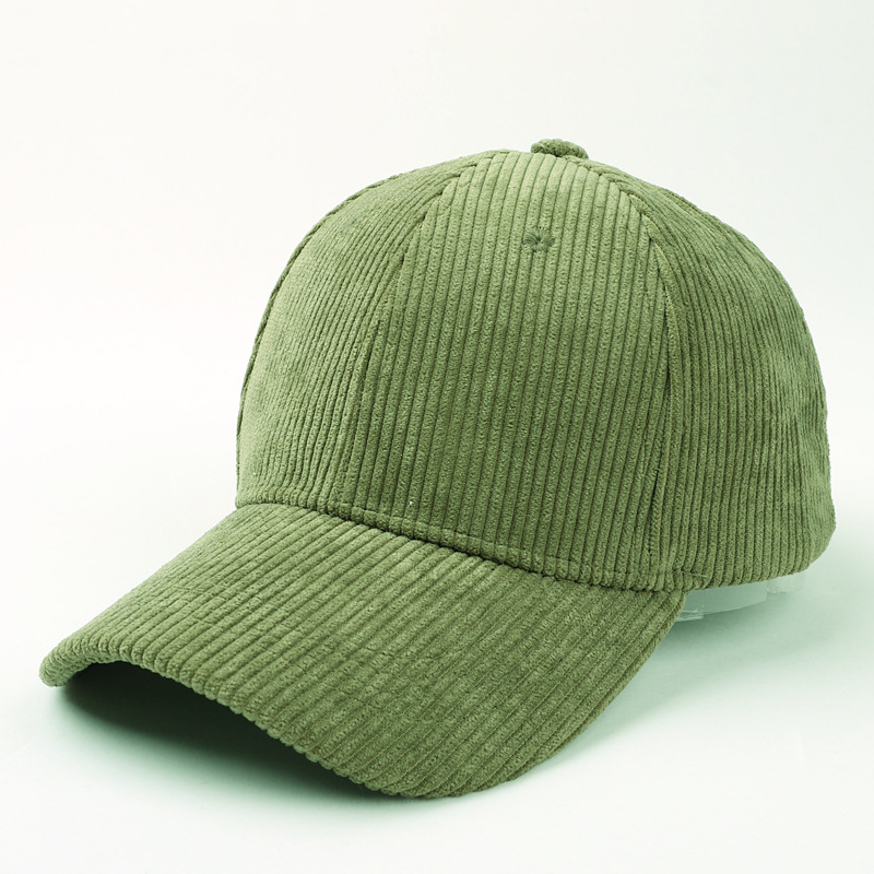 Corduroy Baseball Cap for Men & Women. Vintage Cotton Solid Color Sunhat, Sport Snapback Caps for Autumn & Winter