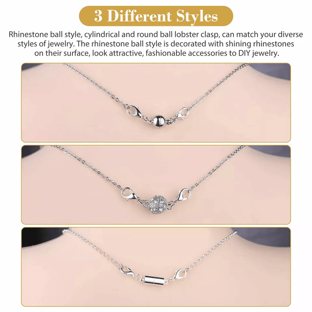 16Pcs Magnetic Lobster Clasp Claw Hook Set Strong Snap ConverterJewelry Necklace Making Secure Magn 2