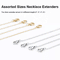 Stainless Steel Jewelry Extender Chains Necklace Bracelet Safety Lock With Lobster Clasps 1