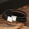 Vintage Handwoven HipHop Punk Bracelets With Cross Logo Leather Hand Jewelry Gift For Men And Women 3