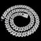 Cuban Chain Double Drain Unisex Ice Frozen Edition Sparkling Diamond Shaped Hip Hop Style Cuban Nec 0