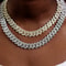 Cuban Chain Double Drain Unisex Ice Frozen Edition Sparkling Diamond Shaped Hip Hop Style Cuban Nec 2