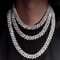 Cuban Chain Double Drain Unisex Ice Frozen Edition Sparkling Diamond Shaped Hip Hop Style Cuban Nec 3
