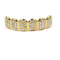 Iced Out CZ Stones Teeth Grillz Fashion Hip Hop Gold Silver Color Top Bottom Braces For Jewelry Gif 1