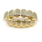 Iced Out CZ Stones Teeth Grillz Fashion Hip Hop Gold Silver Color Top Bottom Braces For Jewelry Gif 0