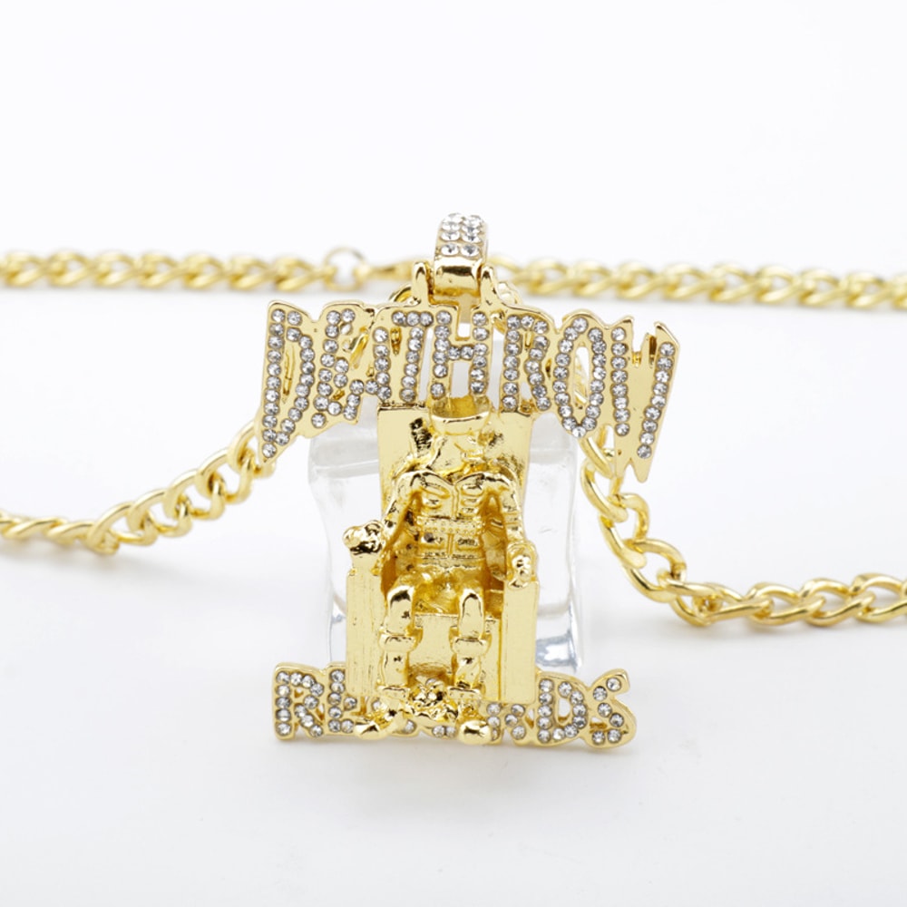Wholesale Exquisite AAA Zircon Inlaid Trendy Hip Hop Prisoner Necklace With Death Prisoner Zircon P 4