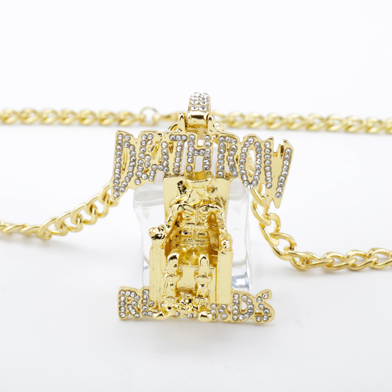 Wholesale Exquisite AAA Zircon Inlaid Trendy Hip Hop Prisoner Necklace With Death Prisoner Zircon P 4