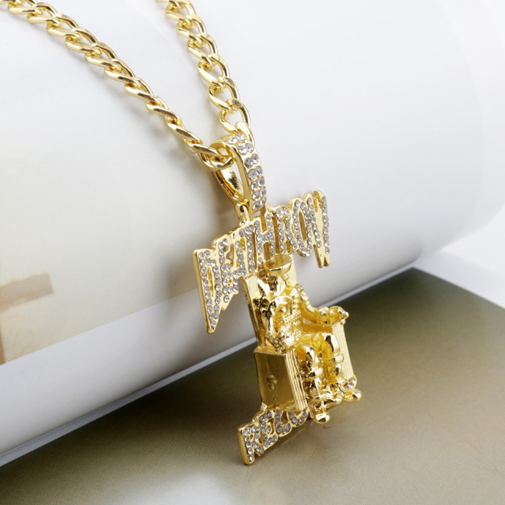 Wholesale Exquisite AAA Zircon Inlaid Trendy Hip Hop Prisoner Necklace With Death Prisoner Zircon P 2