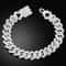 Luxurious Mens Cuban Bracelet Full Diamond Rhombus Design Sparkling Jewelry 4