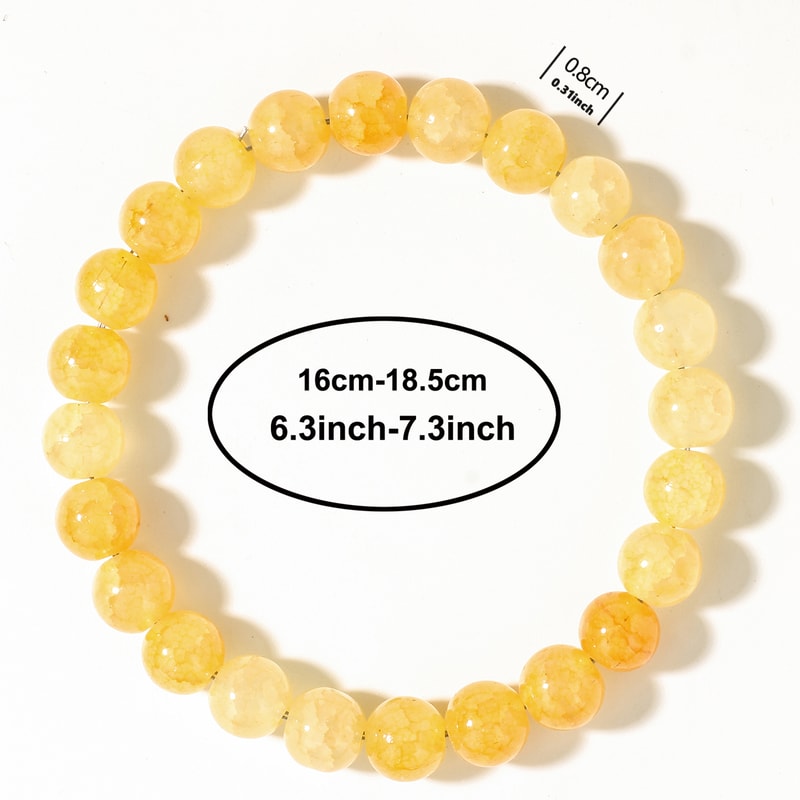 Citrine Crystal Beaded Bracelets Fashion Fall Jewelry Money Stone For Women And Men 6