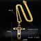 Mens Gold Color Cross Stainless Steel Choker Necklace Jewelry Corrente Masculina Chain 5