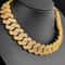 Heavy Cuban Link Chain Iced Out Necklace Gold Plated Hip Hop Jewelry For Men And Women 1