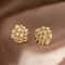 Fashion Gold Plated Stud Earrings Natural Gold Nugget Statement Jewelry For Women 1