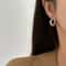 Gold Plated Stainless Steel Classic Twisted Hoop Earrings Chunky Twist Circle Earrings For Women Co 6
