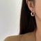 Gold Plated Stainless Steel Classic Twisted Hoop Earrings Chunky Twist Circle Earrings For Women Co 6