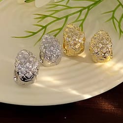 sparkling water droplet earrings, x-stripe design, golden fashion earrings