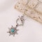 Gold Color Stainless Steel Sun Pendant Necklace For Women Turquoise Charms Clavicle Chain Necklaces 8