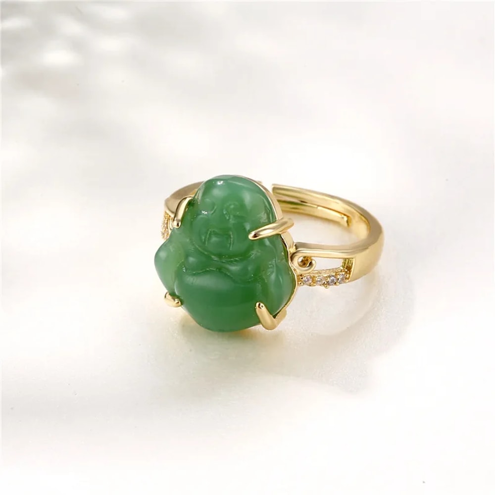 Charm Green Series Natural Tunable Religious Ring For Men And Women Jewelry Accessories 1