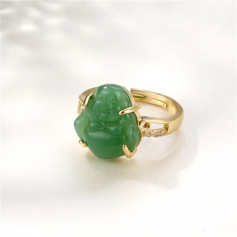 Charm Green Series Natural Tunable Religious Ring For Men And Women Jewelry Accessories 1