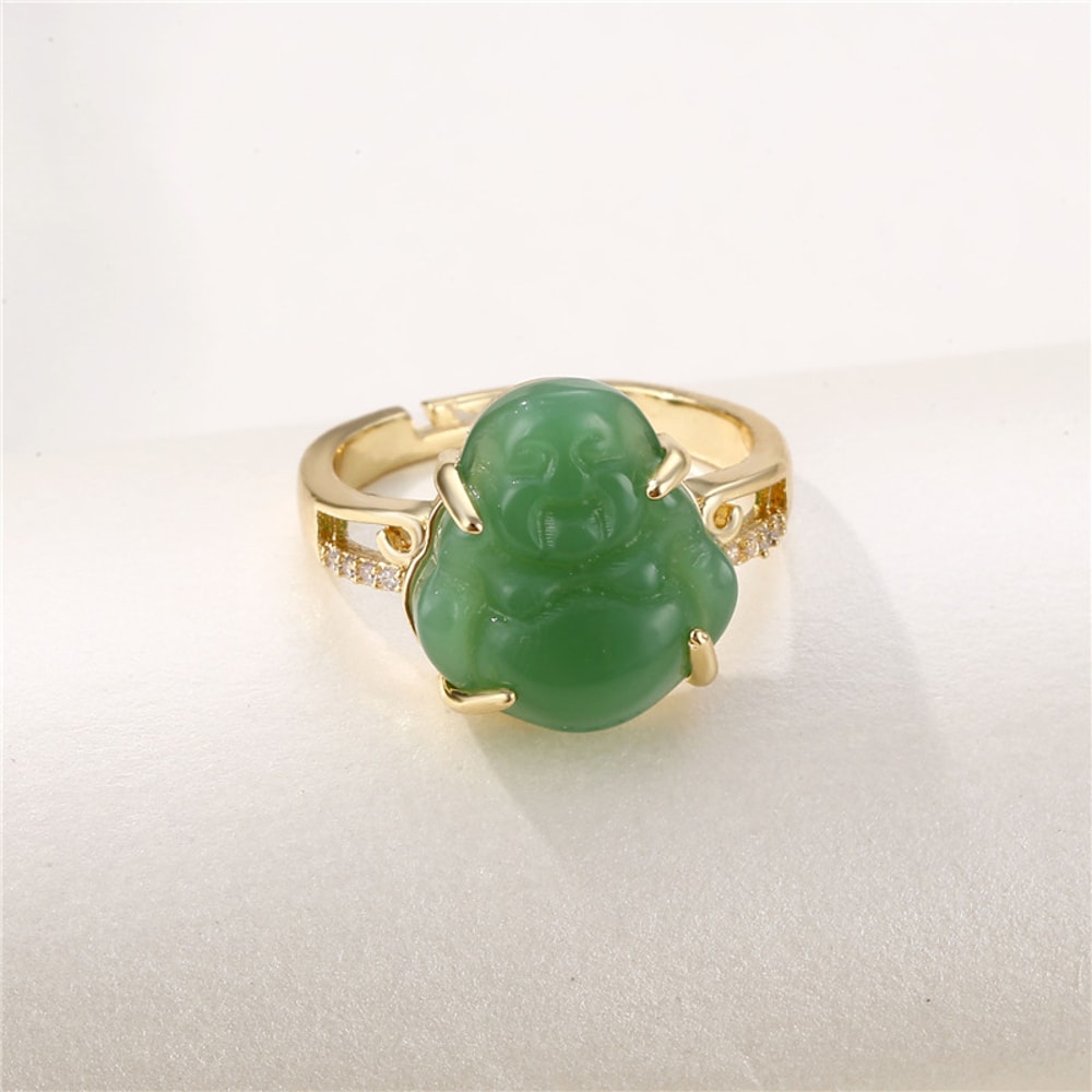 Charm Green Series Natural Tunable Religious Ring For Men And Women Jewelry Accessories 2