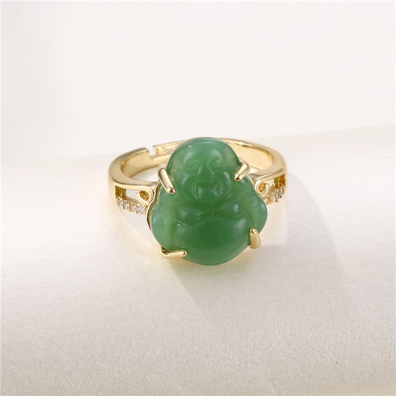 Charm Green Series Natural Tunable Religious Ring For Men And Women Jewelry Accessories 2