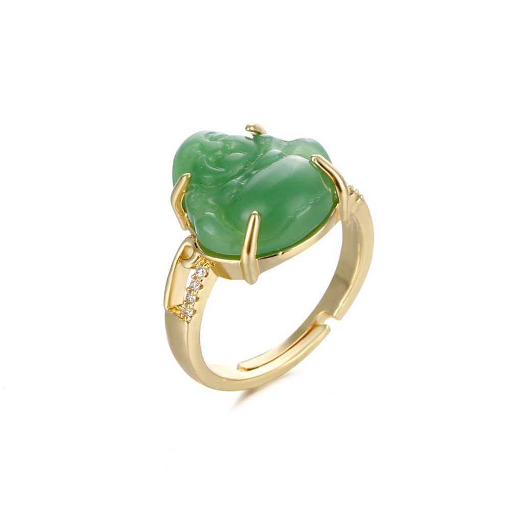 Charm Green Series Natural Tunable Religious Ring For Men And Women Jewelry Accessories 7