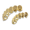 Iced Out CZ Stones Teeth Grillz Fashion Hip Hop Gold Silver Color Top Bottom Braces For Jewelry Gif 4