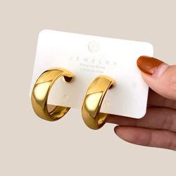 geometric gold-plated hoop earring set: trendy vintage dangle earrings for women - party jewelry