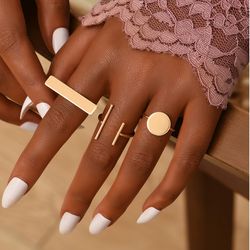 Wholesale Bohemian Fashion Jewelry: 2023 Matching Women's Ring Set for Couples - Bague Femme and Accesorios Mujer