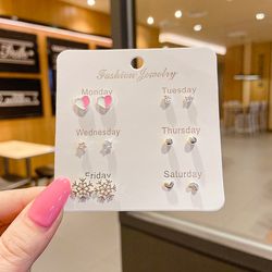 Korean Mini Stud Earrings Set: Simple, Cute, Exquisite Jewelry for Women & Girls - Wholesale Direct Sales