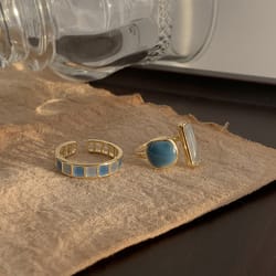 2022 new fashion open ring: colorful drip glaze & geometric gold metal exquisite jewelry for women - perfect gifts for g