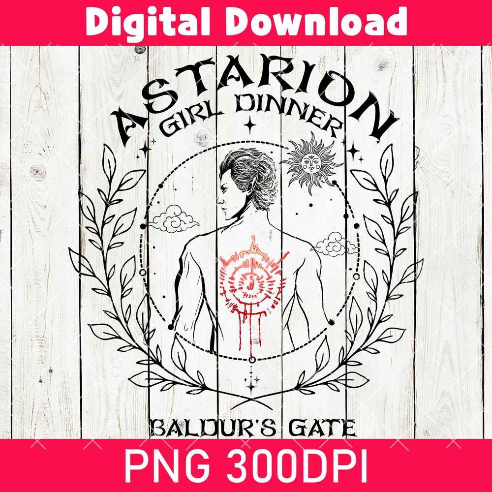 Vintage Astarion Baldurs Gate PNG Gate Sleeve Design Astarion Baldurs Gate 3 PNG Astarion High Elf PNG Astarion PNG 0