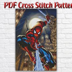 Spider Man Avengers Cross Stitch Pattern / Marvel Cross Stitch Pattern / Iron Man Hulk Thor Counted Printable PDF Chart
