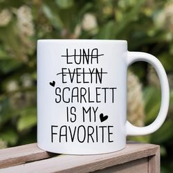 funny favorite child mug, christmas gift for mom, favorite son, favorite daughter, personalized mom mug, mom gift
