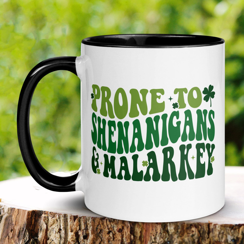St Patricks Day Gifts, Shenanigans & Malarkey, Irish Coffee Mug, Funny Mug, Saint Patricks Day Cup, Lucky Mug, Clover Mug, Luck Gift, 1445.jpg