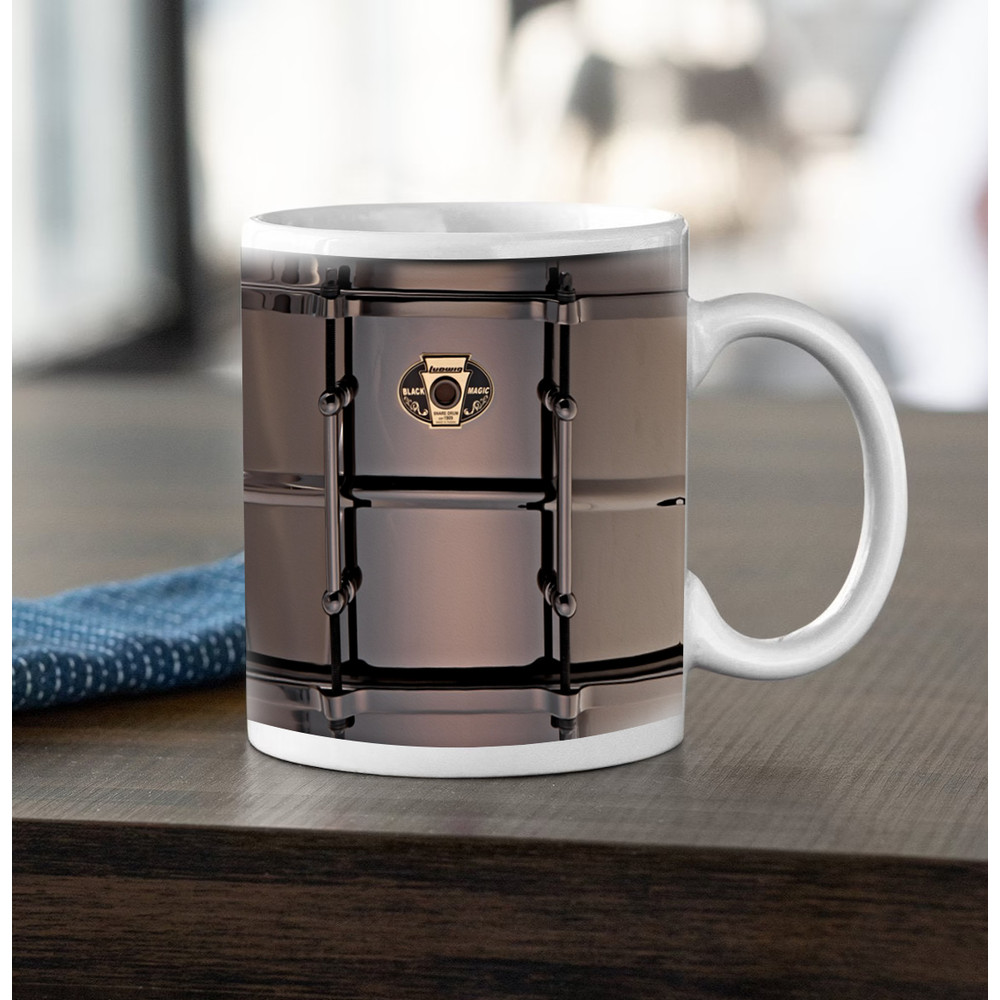 Ludwig Drummer Mug, Mugs Brass Snare Drum, Mugs Black Magic, Musican Gifts.jpg