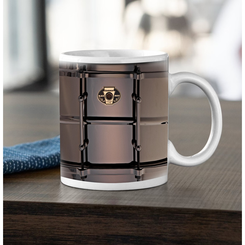 Ludwig Drummer Mug, Mugs Brass Snare Drum, Mugs Black Magic, Musican Gifts.jpg