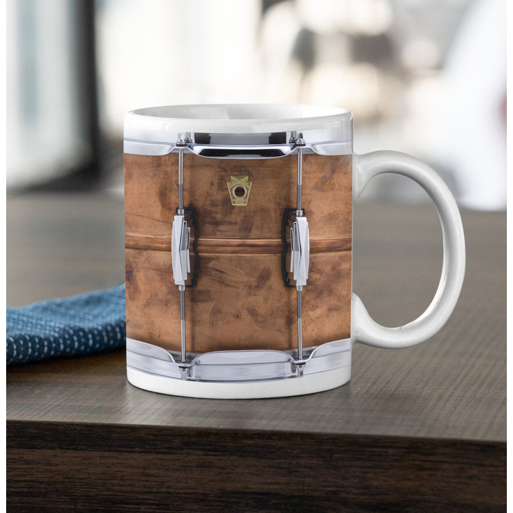 Mugs Ludwig Drummer,  Mugs Copperphonic Raw Snare Drum, Drummer Gift.jpg