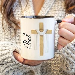 PERSONALIZED Cross Mug, Priest Gift, Catholic Gifts, Gifts for Him, Gifts for Her, Gifts for Priest, Confirmation, Gift