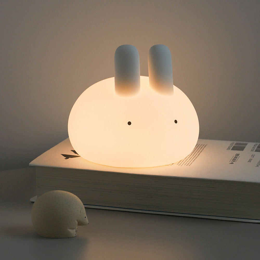 MUID Tangyuan Rabbit Balls Rabbit Silicone Pat Night Light Year of the Rabbit Cute Feeding Light Bedroom Bedside Sleep Light.jpg