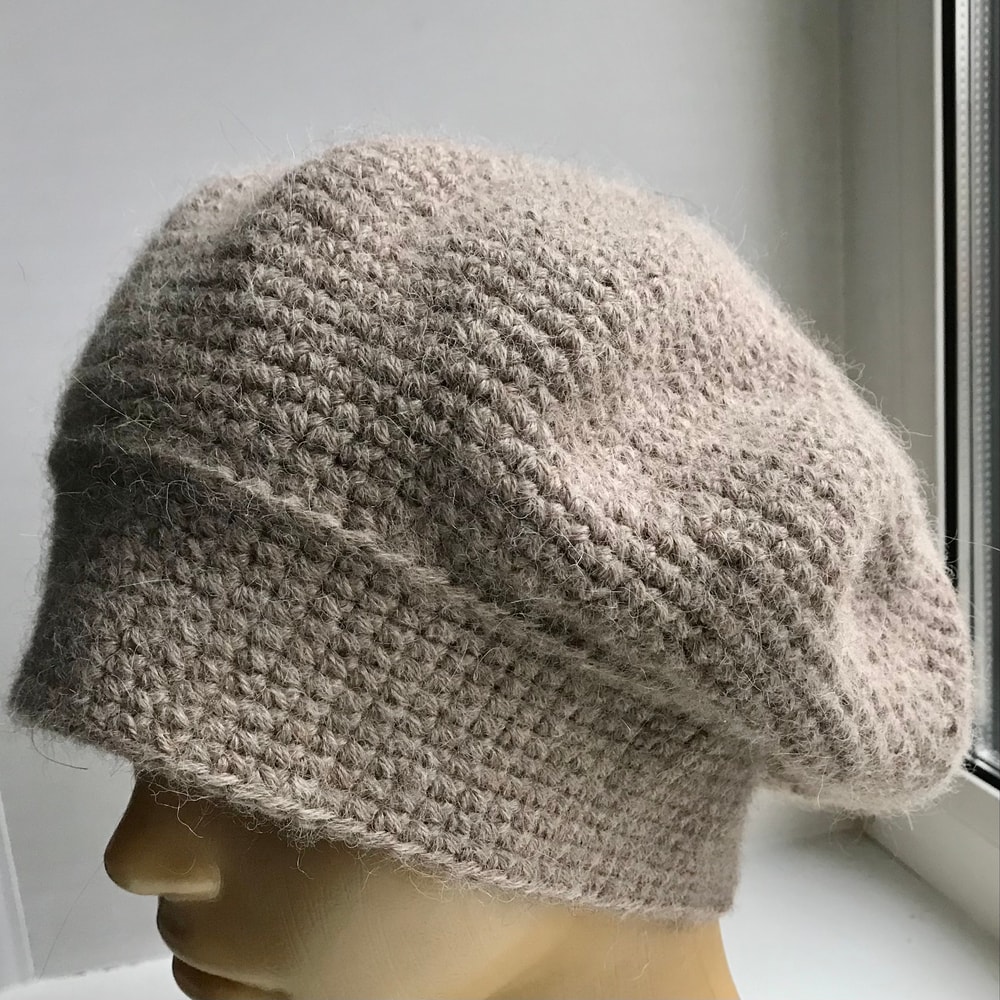 Beret Crochet Pattern Womens Hat 1