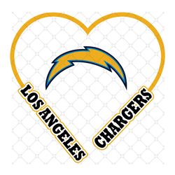Chargers Heart Svg, Sport Svg, LA Chargers Svg,