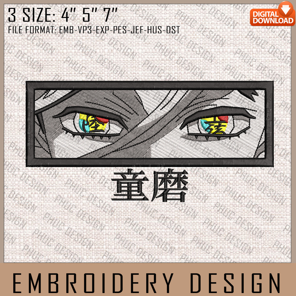 Douma Embroidery Files, Demon Slayer, Anime Inspired Embroidery Design, Machine Embroidery Design 1.jpg