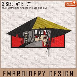 Itachi Embroidery Files, Naruto, Anime Inspired Embroidery Design, Machine Embroidery Design 2120