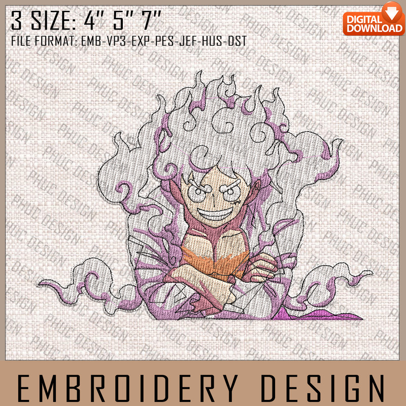 Luffy Embroidery Files, One Piece, Anime Inspired Embroidery Design, Machine Embroidery Design 1.jpg