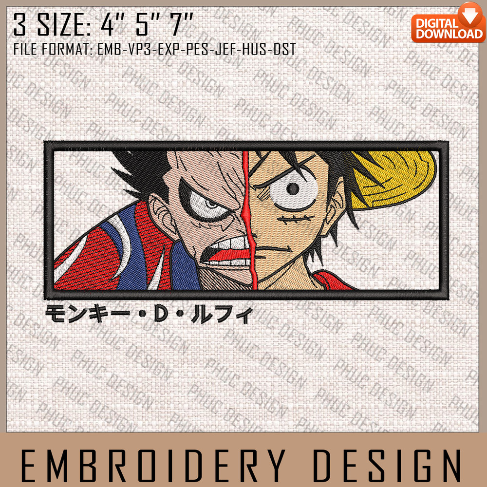 Luffy Embroidery Files, One Piece, Anime Inspired Embroidery Design, Machine Embroidery Design 3.jpg