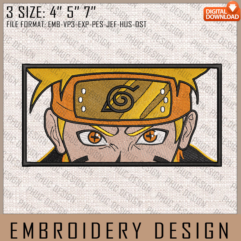 Naruto Embroidery Files, Naruto, Anime Inspired Embroidery Design, Machine Embroidery Design 4.jpg