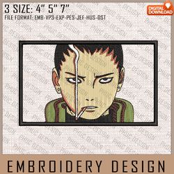 Shikamaru Embroidery Files, Naruto, Anime Inspired Embroidery Design, Machine Embroidery Design 2299